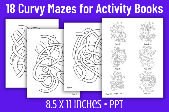 18 Cool Curvy Mazes 4 Fun Activity Books: A Practical Tool for Content Creators