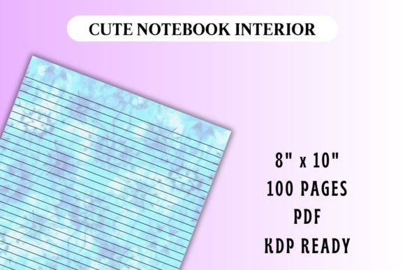 Blue Tie Dye Journal Interior: A Creative Canvas for Your Next Project