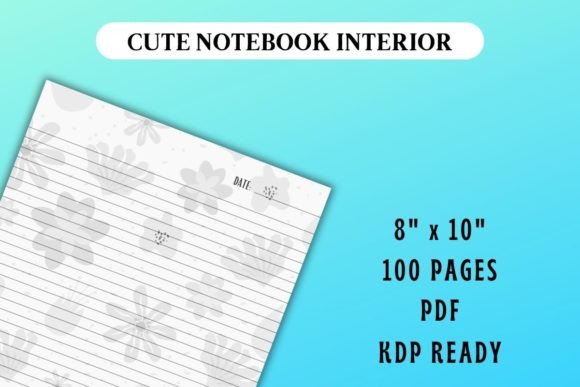 BW Pretty Flowers Journal Interior