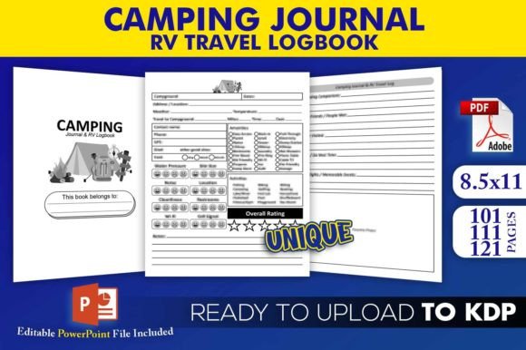 Camping RV Travel Logbook KDP Interior: A Practical Companion for Your Adventures