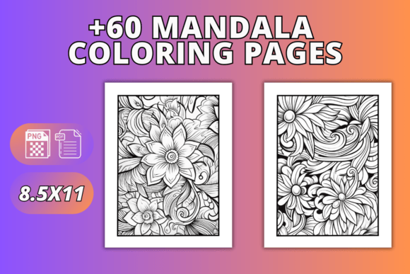 Ethnic Floral Coloring Pages