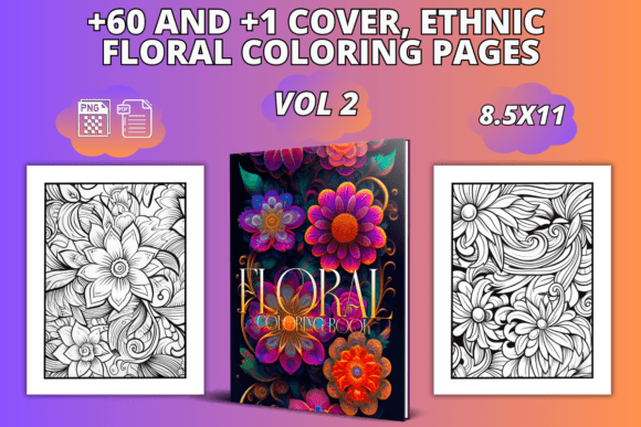 Ethnic Floral Coloring Pages VOL 2: A Complete Guide for KDP Low Content Books and Creative Relaxation