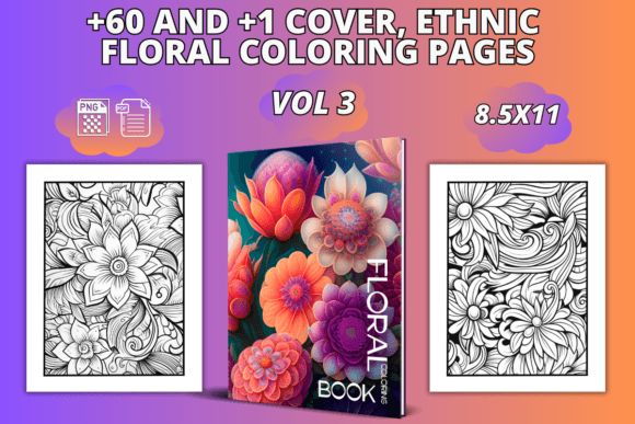 Exploring the Creative Depth of Ethnic Floral Coloring Pages VOL 3