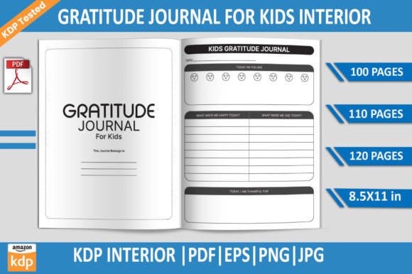 Kids Gratitude Journal KDP Interiors