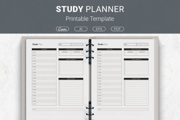Study Planner Printable Template: Your All-in-One Study Organizer