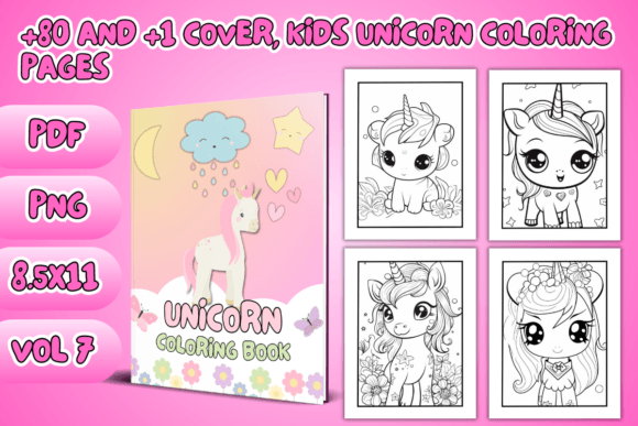 Unlock Creative Wonder with Kids Unicorn Coloring Pages – VOL 7