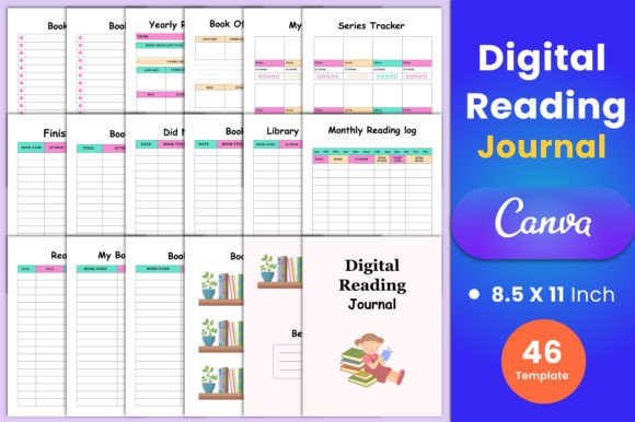 Unlock Your Reading Journey with an Editable Digital Reading Journal on Canva