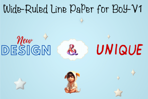 Wide-Ruled Line Paper for Boy-V1: A Thoughtful Design